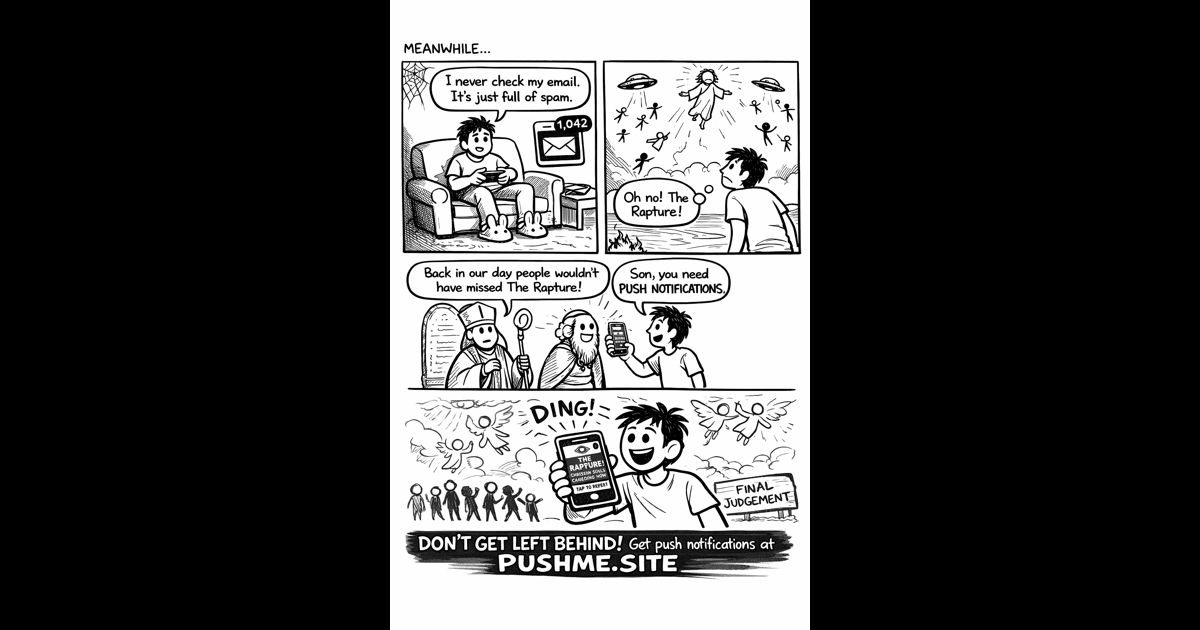 Comic panel about missing major events without push alerts
